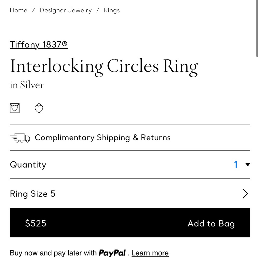 Tiffany 1837 Interlocking Infinity Rings - image 4